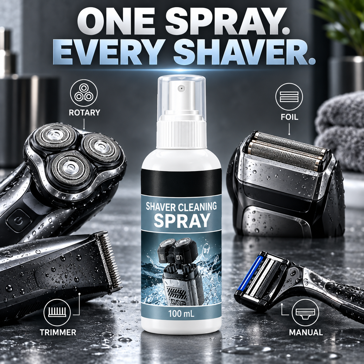 Shaver Blade Cleaner and Lubricant Spray