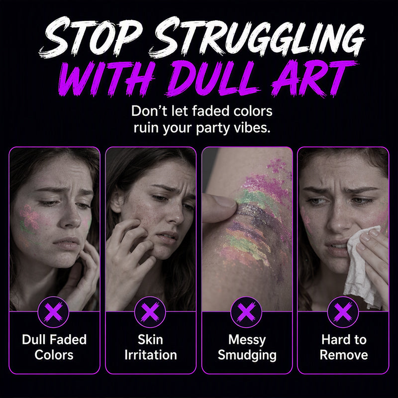 🌟 50% korting! UV glow tattoo markers – fluorescerende inkt, huidveilig & sneldrogend. Schitter op feesten, concerten & festivals – ook voor DIY! ✨🎨