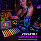 🌟 50% korting! UV glow tattoo markers – fluorescerende inkt, huidveilig & sneldrogend. Schitter op feesten, concerten & festivals – ook voor DIY! ✨🎨