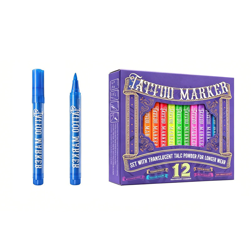🌟 50% korting! UV glow tattoo markers – fluorescerende inkt, huidveilig & sneldrogend. Schitter op feesten, concerten & festivals – ook voor DIY! ✨🎨