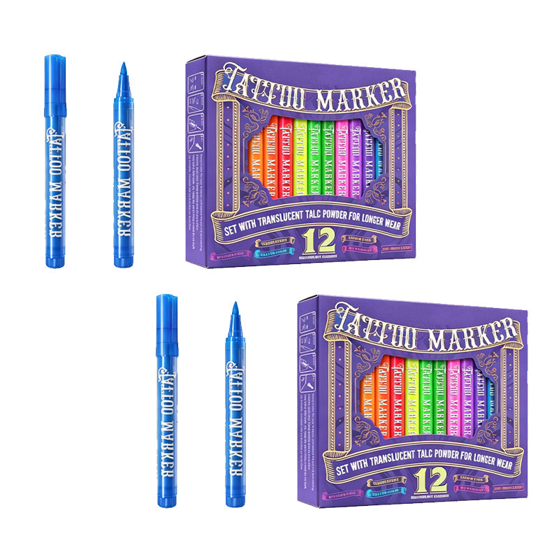 🌟 50% korting! UV glow tattoo markers – fluorescerende inkt, huidveilig & sneldrogend. Schitter op feesten, concerten & festivals – ook voor DIY! ✨🎨