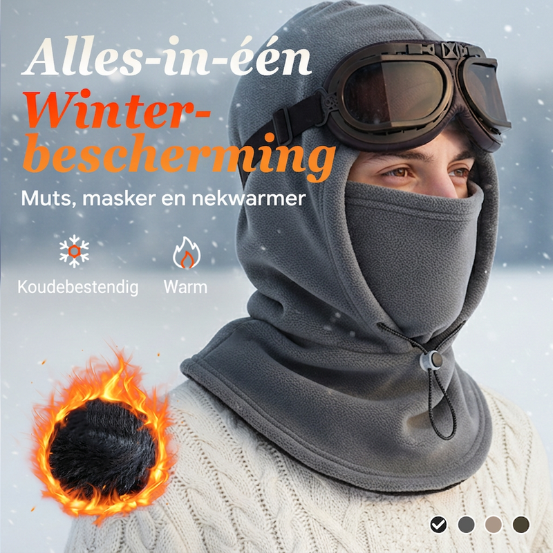 🧣 50% korting! Thermische balaclava – 3-in-1: capuchon, gezichtsmasker & nekwarming. Windbestendig, ademend & verstelbaar trekkoord! ✨❄️
