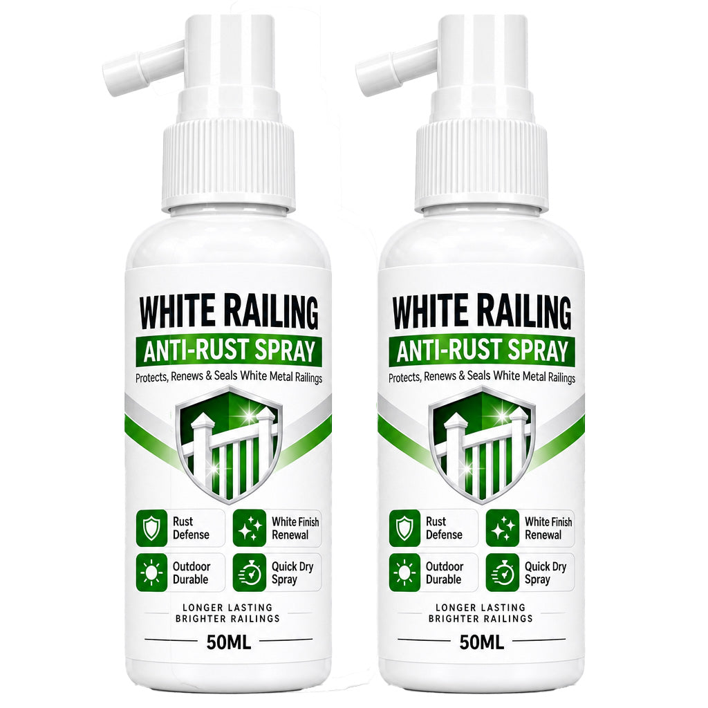🎨 50% korting! Witte herstelspray – dekt roest naadloos, beschermt tegen weer & wind. Vernieuw leuningen, poorten & houten deuren in 3 stappen! ✨🛡️