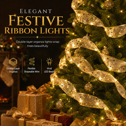 🎄 50% korting! Buigbare kerstverlichting – gouden gaas, warme LED-gloed & vormbaar tot strikken. Perfect voor kerstboom & tafel! ✨🎀