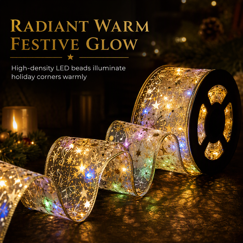 🎄 50% korting! Buigbare kerstverlichting – gouden gaas, warme LED-gloed & vormbaar tot strikken. Perfect voor kerstboom & tafel! ✨🎀