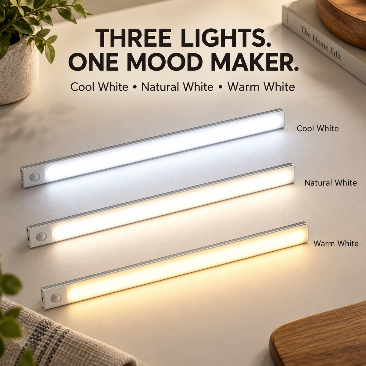 💡 50% korting! Bewegingssensor LED-lamp – automatisch aan, 3 kleurtemperaturen & oplaadbaar. Ultradun design, magnetisch & zonder boren te monteren! ✨🔋