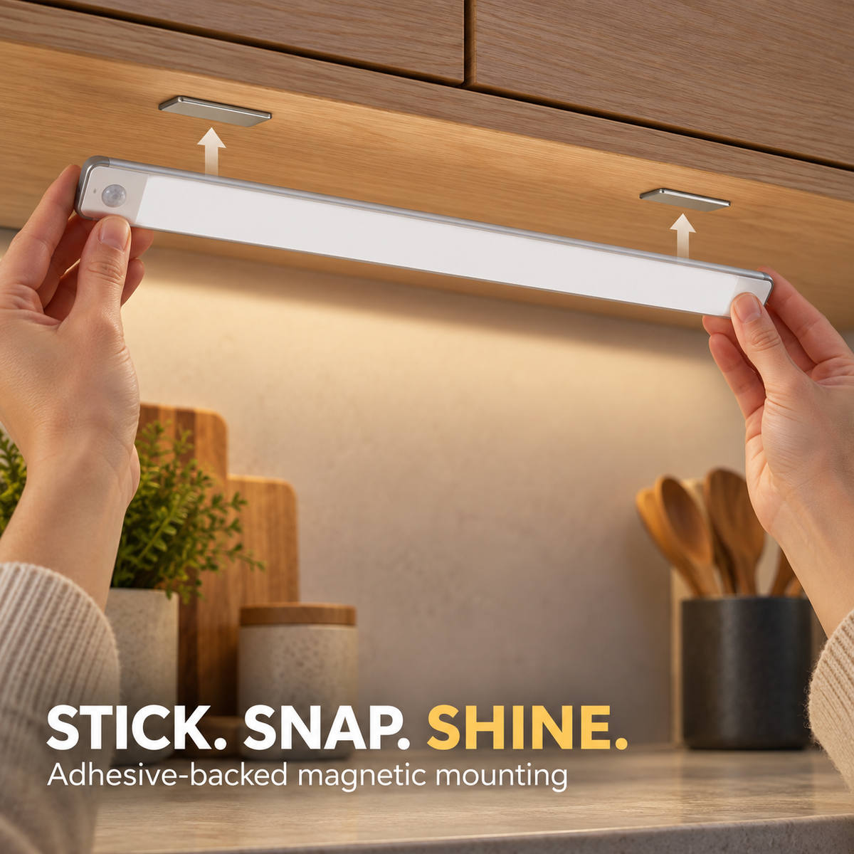 💡 50% korting! Bewegingssensor LED-lamp – automatisch aan, 3 kleurtemperaturen & oplaadbaar. Ultradun design, magnetisch & zonder boren te monteren! ✨🔋
