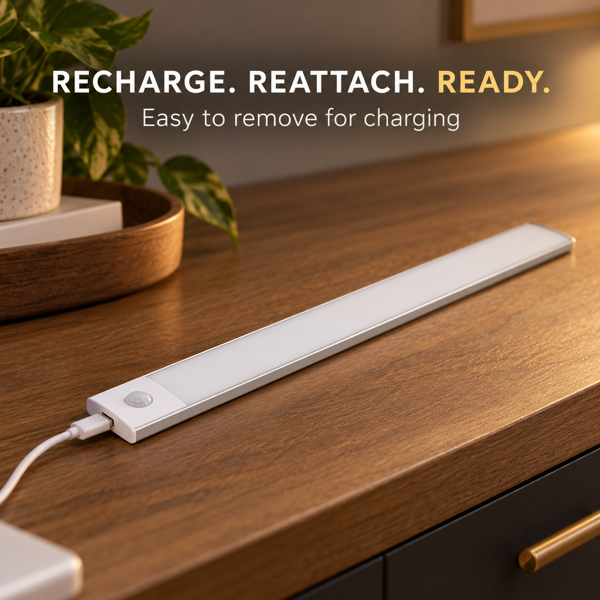 💡 50% korting! Bewegingssensor LED-lamp – automatisch aan, 3 kleurtemperaturen & oplaadbaar. Ultradun design, magnetisch & zonder boren te monteren! ✨🔋