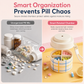 💊 50% korting! 360° roterende pillenorganizer – 4 vakken, draaiend deksel & afneembaar wasbaar. Compact & perfect voor onderweg! ✨🧳
