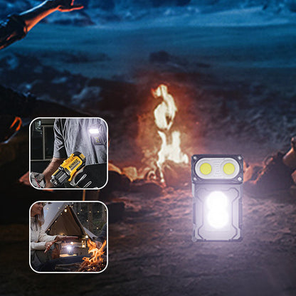 🔦 50% korting! Multifunctionele LED-zaklamp – 180° draaibare kop, magnetische basis & Type-C snelladen. Met rode/blauwe waarschuwingslichten! ✨💪