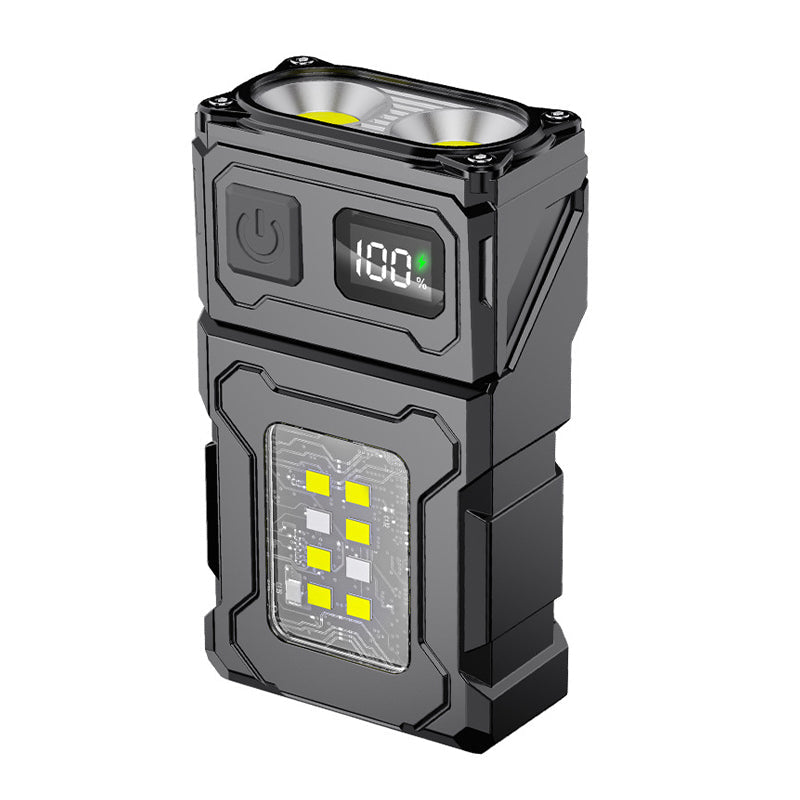 🔦 50% korting! Multifunctionele LED-zaklamp – 180° draaibare kop, magnetische basis & Type-C snelladen. Met rode/blauwe waarschuwingslichten! ✨💪