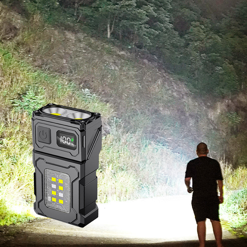 🔦 50% korting! Multifunctionele LED-zaklamp – 180° draaibare kop, magnetische basis & Type-C snelladen. Met rode/blauwe waarschuwingslichten! ✨💪