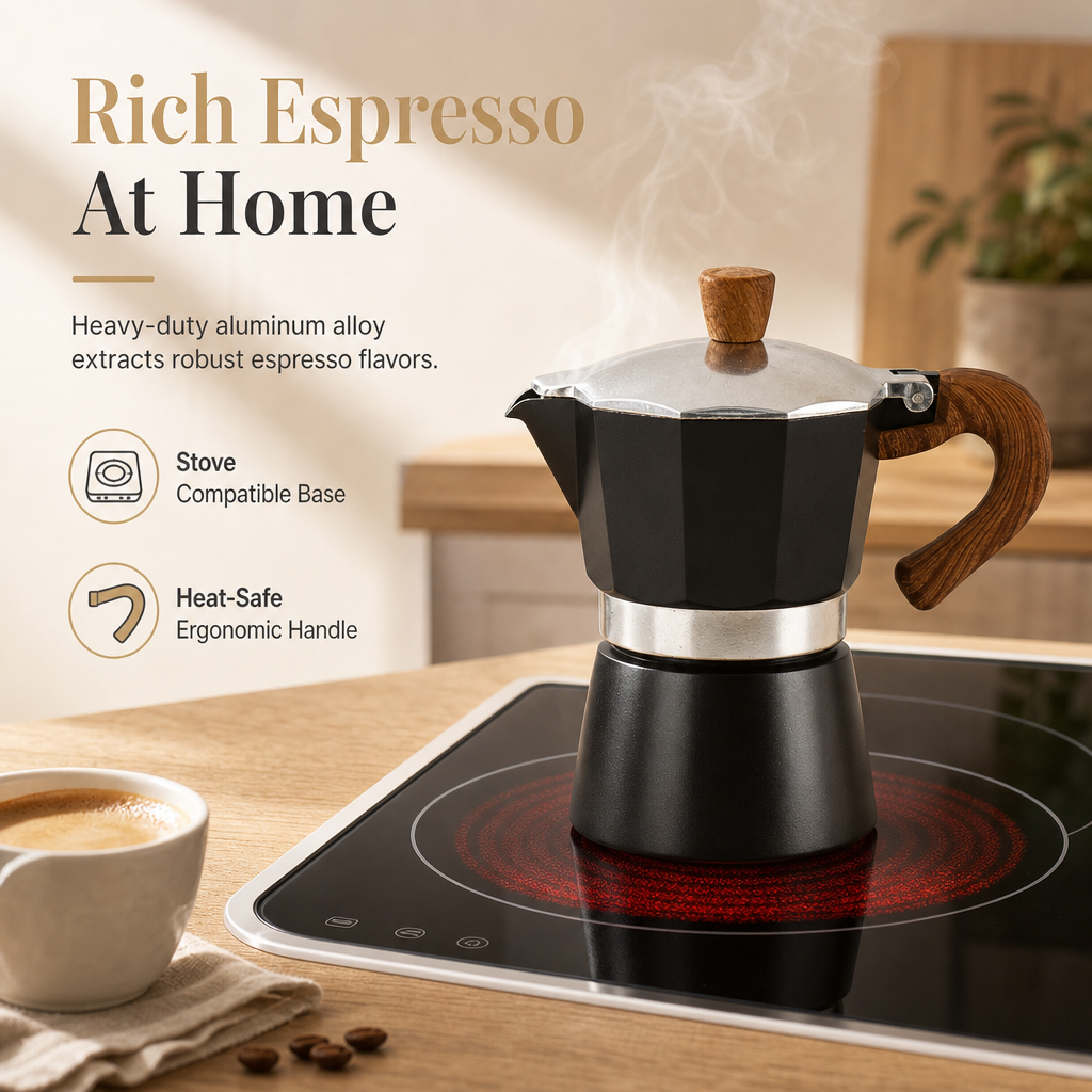 ☕ 50% korting! Klassieke Italiaanse mokapot – dikke gouden crema, gelijkmatige verhitting & massief gegoten aluminium. Voor diverse kookplaten! ✨🇮🇹