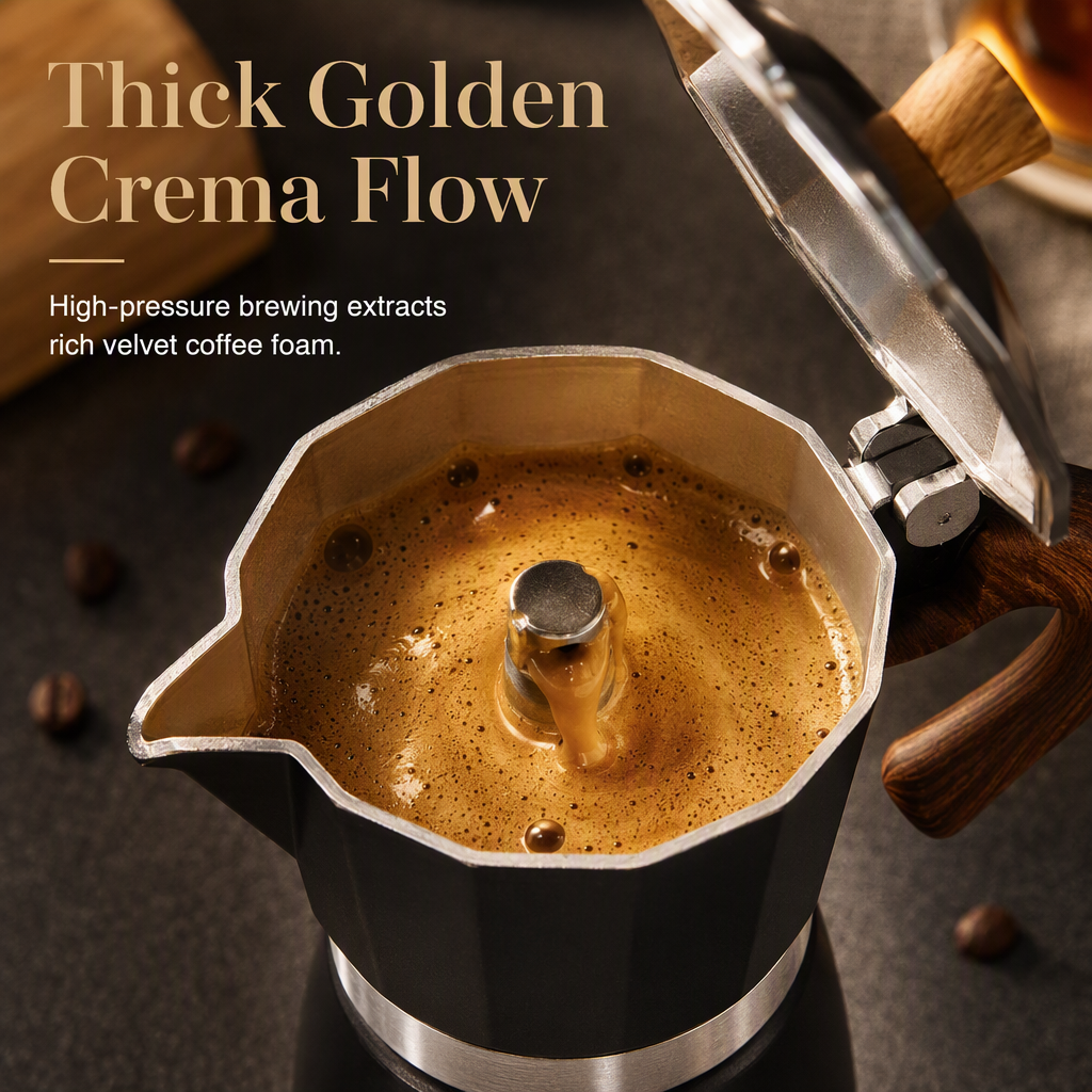 ☕ 50% korting! Klassieke Italiaanse mokapot – dikke gouden crema, gelijkmatige verhitting & massief gegoten aluminium. Voor diverse kookplaten! ✨🇮🇹