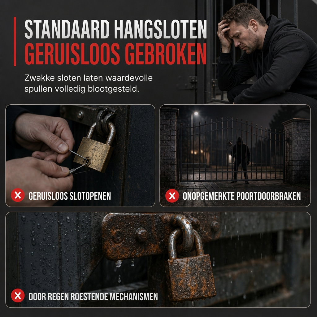 70mm Anti-diefstal alarmslot van aluminiumlegering Beveiligingsdeurslot voor magazijn, motor en fiets inclusief batterijen