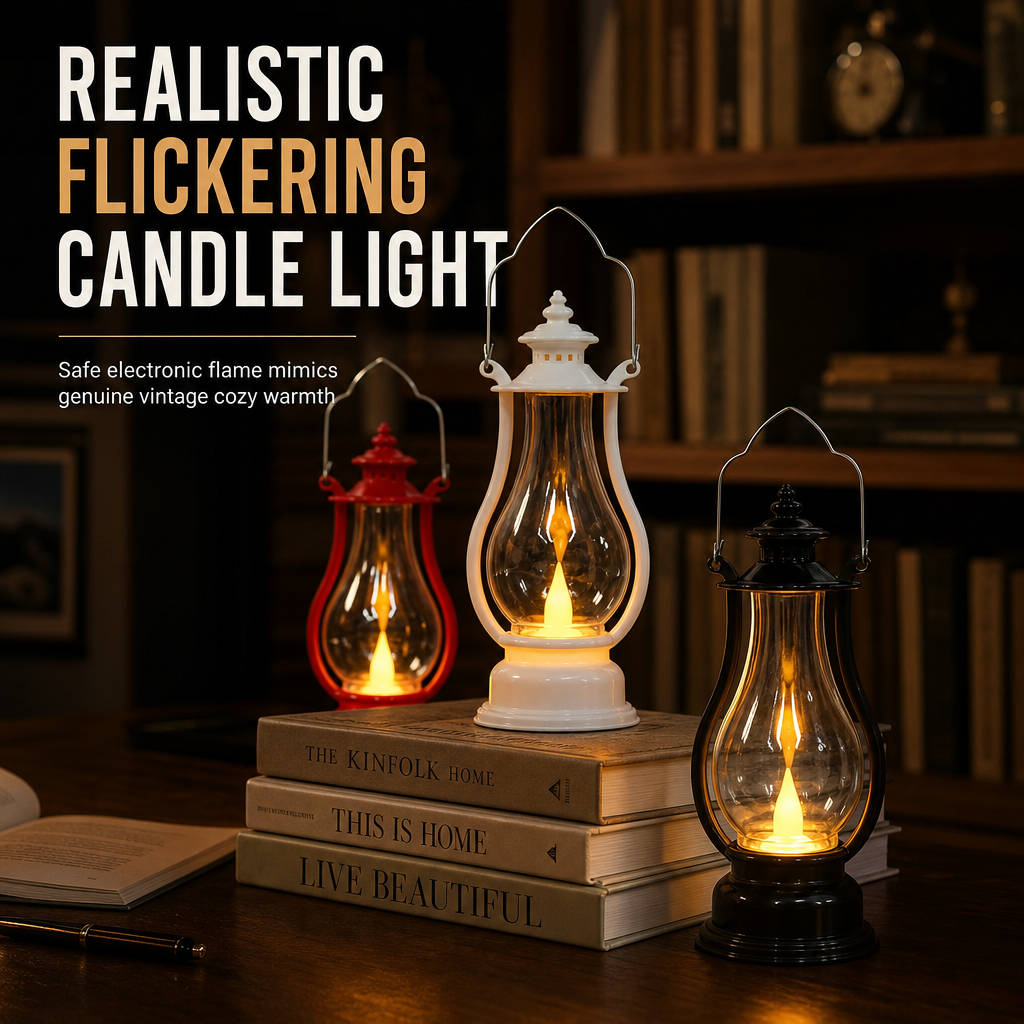 🏮 50% korting! Vintage LED petroleumlantaarn – realistisch flakkerend kaarslicht, veilig zonder vuur & rook. Perfect voor sfeer binnen & buiten! ✨🔥