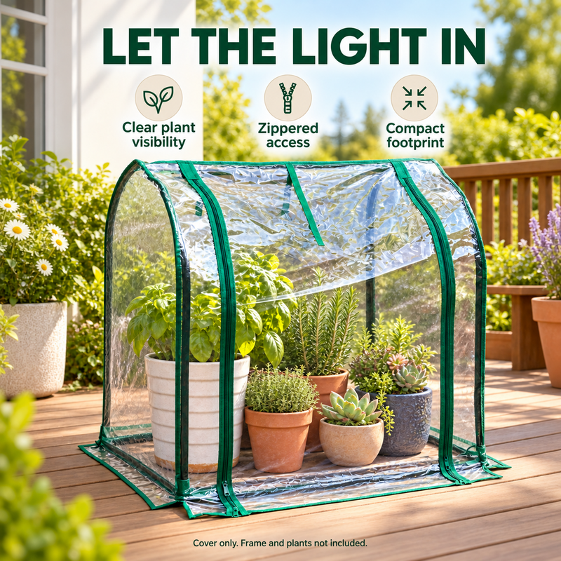 🌱 50% korting! Transparante mini kas hoes – beschermt planten tegen wind & regen, met rits voor eenvoudige toegang. Voor balkon & patio! ✨🪴