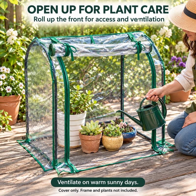 🌱 50% korting! Transparante mini kas hoes – beschermt planten tegen wind & regen, met rits voor eenvoudige toegang. Voor balkon & patio! ✨🪴
