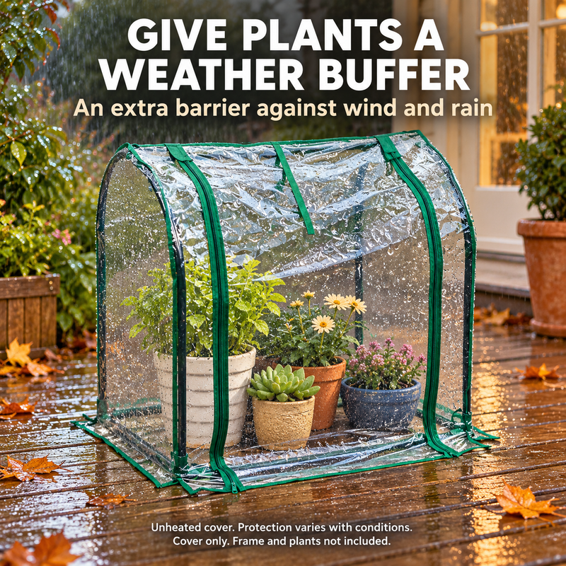 🌱 50% korting! Transparante mini kas hoes – beschermt planten tegen wind & regen, met rits voor eenvoudige toegang. Voor balkon & patio! ✨🪴