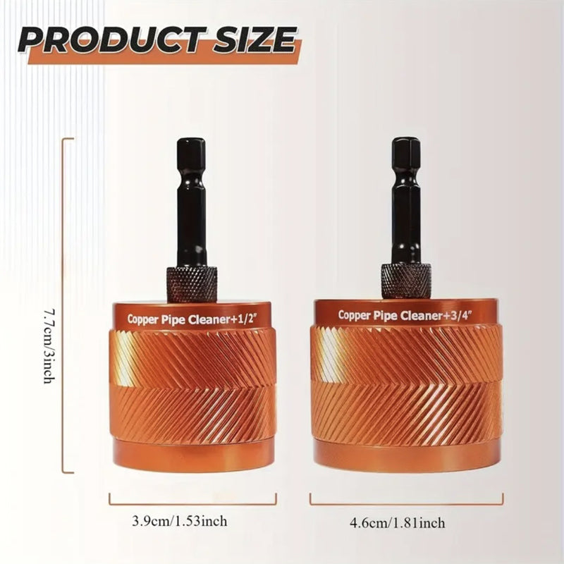 ✨Power Drill Copper Pipe Polishing Brush for Rust & Oxidation Removal