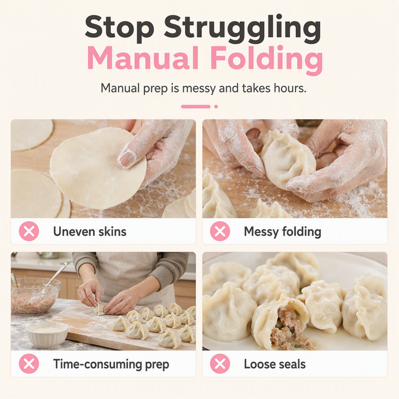 🥟 50% korting! 2-in-1 dumpling maker – druk deeg plat & vorm dumplings met één handig hulpmiddel. Handmatig, PP materiaal & compact! ✨💪