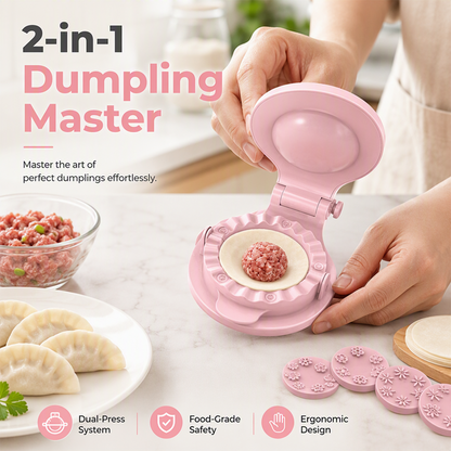 🥟 50% korting! 2-in-1 dumpling maker – druk deeg plat & vorm dumplings met één handig hulpmiddel. Handmatig, PP materiaal & compact! ✨💪