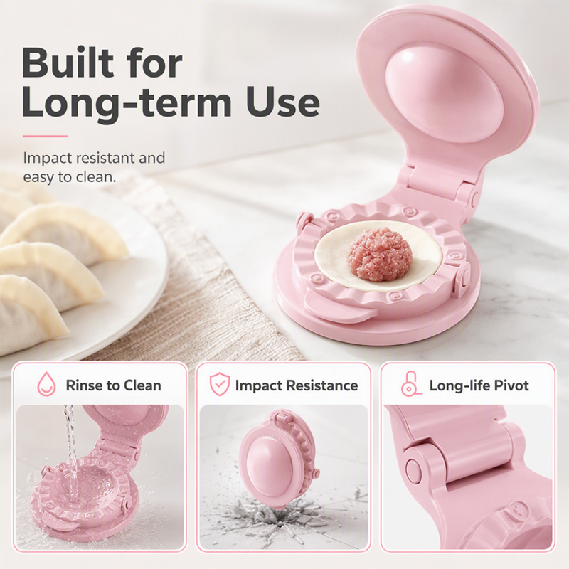 🥟 50% korting! 2-in-1 dumpling maker – druk deeg plat & vorm dumplings met één handig hulpmiddel. Handmatig, PP materiaal & compact! ✨💪