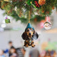 🎄 50% korting! Kerst hondenornamenten – 7-delige set, acryl met dubbelzijdige print, lichtgewicht & duurzaam. Perfect voor kerstboom, rugzak & auto! ✨🐕