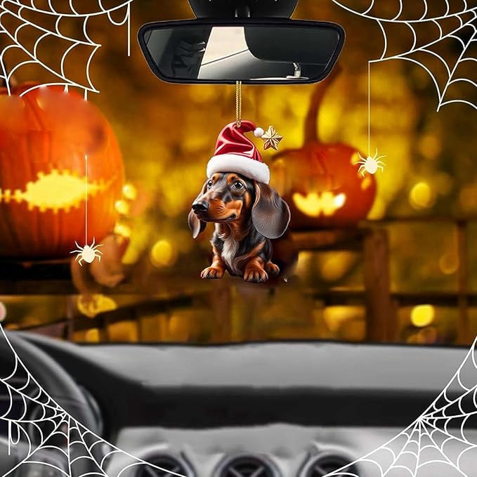 🎄 50% korting! Kerst hondenornamenten – 7-delige set, acryl met dubbelzijdige print, lichtgewicht & duurzaam. Perfect voor kerstboom, rugzak & auto! ✨🐕