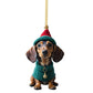 🎄 50% korting! Kerst hondenornamenten – 7-delige set, acryl met dubbelzijdige print, lichtgewicht & duurzaam. Perfect voor kerstboom, rugzak & auto! ✨🐕