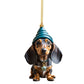 🎄 50% korting! Kerst hondenornamenten – 7-delige set, acryl met dubbelzijdige print, lichtgewicht & duurzaam. Perfect voor kerstboom, rugzak & auto! ✨🐕