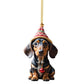 🎄 50% korting! Kerst hondenornamenten – 7-delige set, acryl met dubbelzijdige print, lichtgewicht & duurzaam. Perfect voor kerstboom, rugzak & auto! ✨🐕