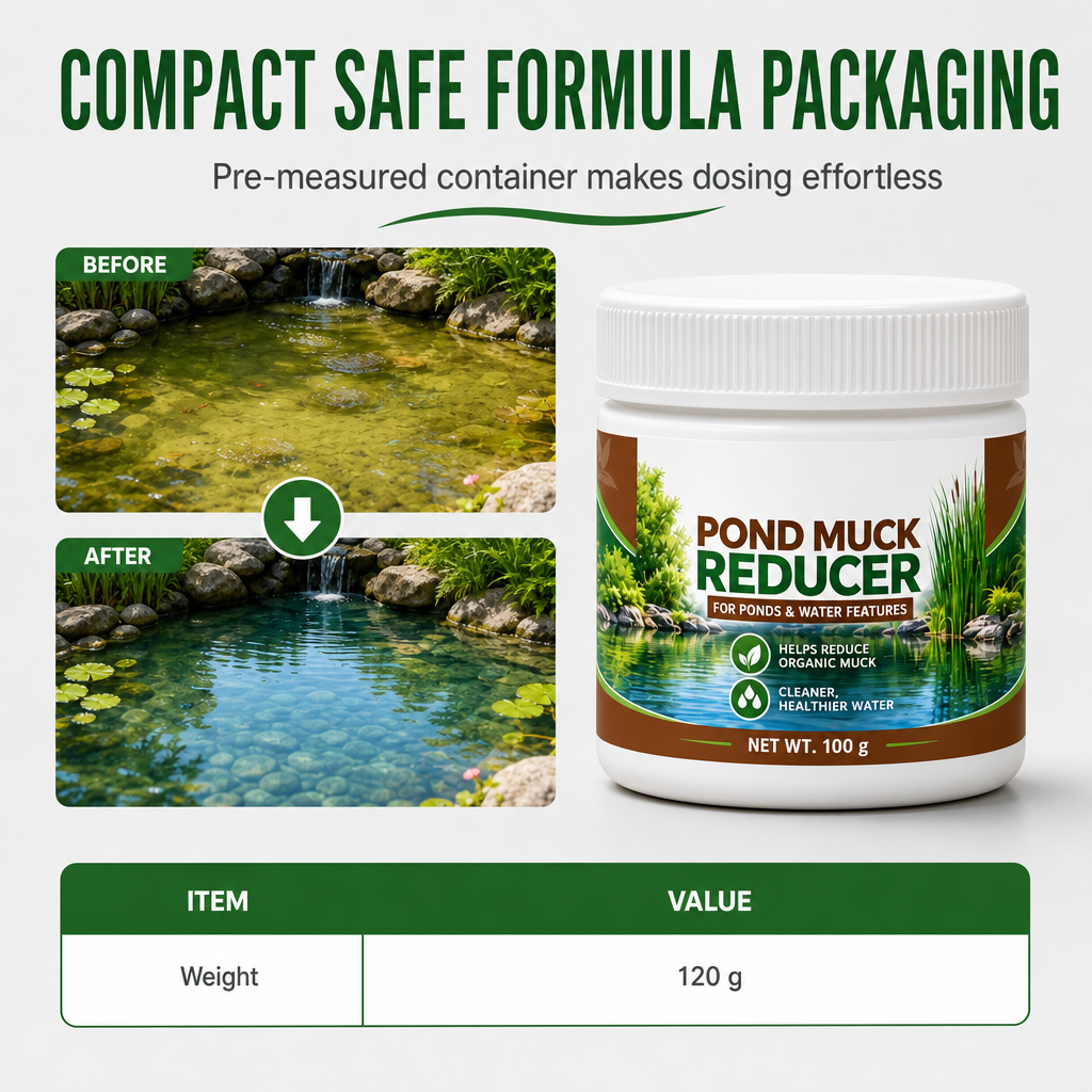 🐟 50% korting! Vijverwater helderheidspoeder – natuurlijke bacteriën verteren bodemslib & helderen water op. Eenvoudig in 3 stappen – voor alle vijvermaten! ✨💧