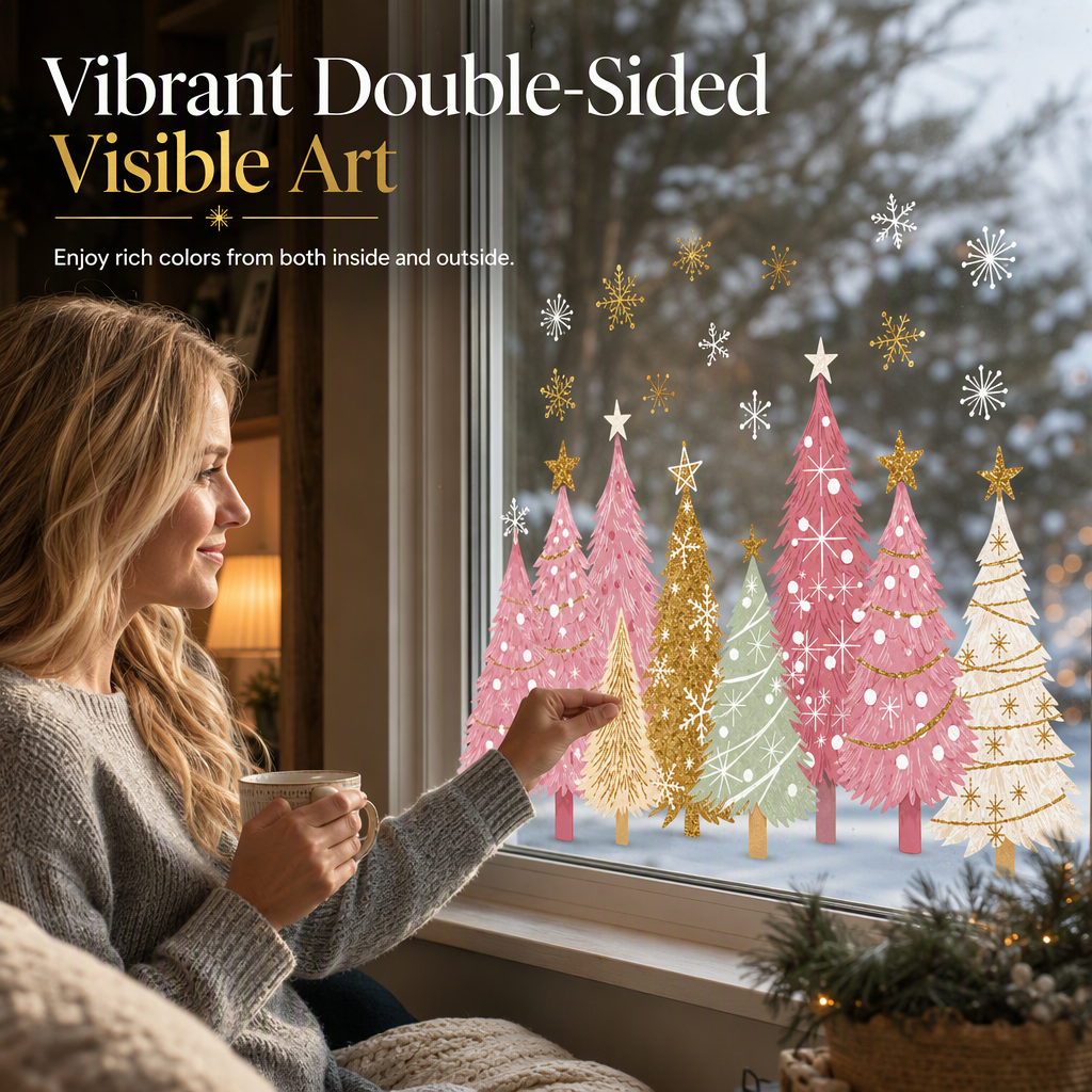🎄 50% korting! Lijmvrije statische raamstickers – 3 stuks, dubbelzijdig bedrukt & residuvrij verwijderbaar. Versier je ramen zonder lijm of krassen – 20×30 cm! ✨🪟