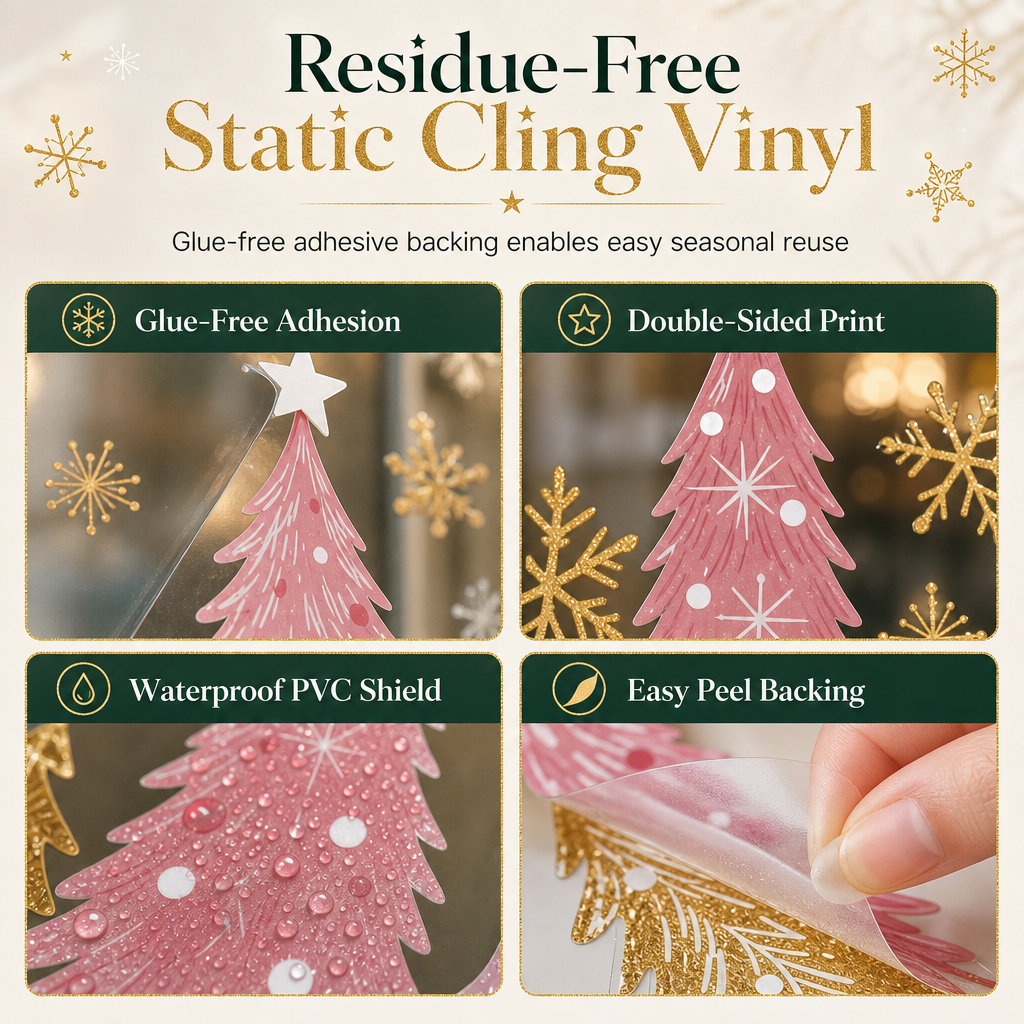 🎄 50% korting! Lijmvrije statische raamstickers – 3 stuks, dubbelzijdig bedrukt & residuvrij verwijderbaar. Versier je ramen zonder lijm of krassen – 20×30 cm! ✨🪟