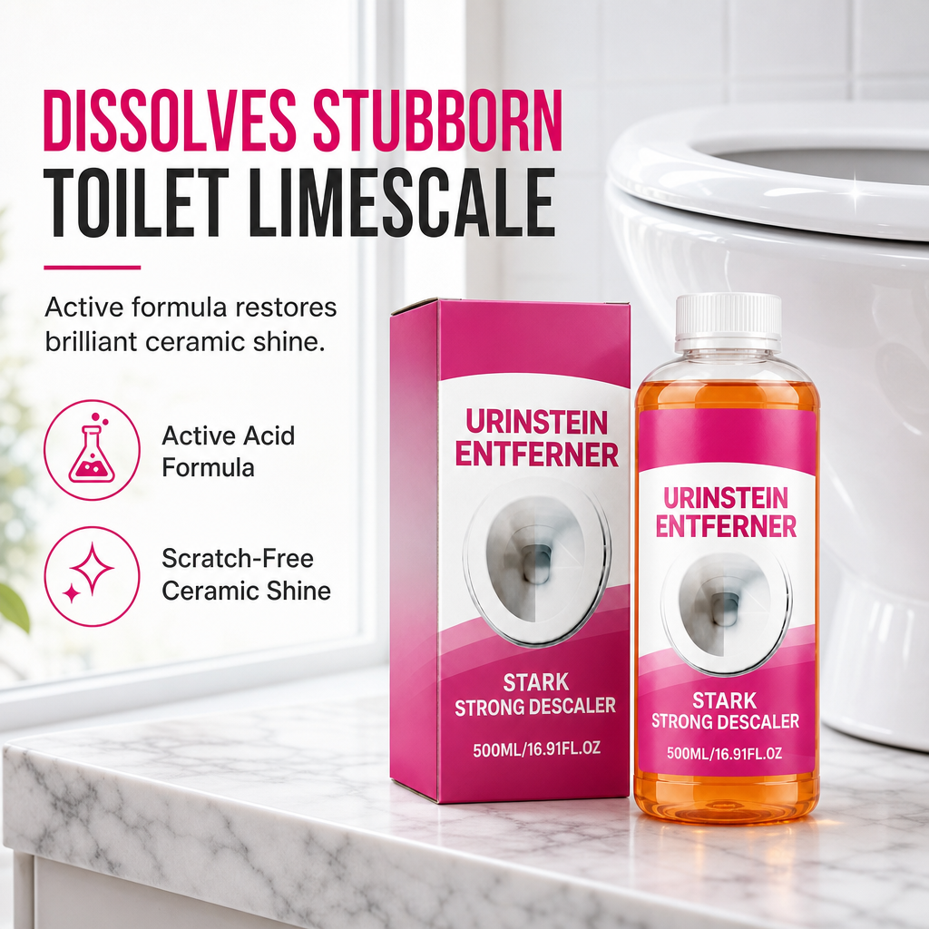 🚽 50% korting! Toiletreiniger tegen kalkaanslag – vloeibare formule, gericht aanbrengen & verwijdert kalk- en urinesteen. 100 ml of 500 ml! ✨💧