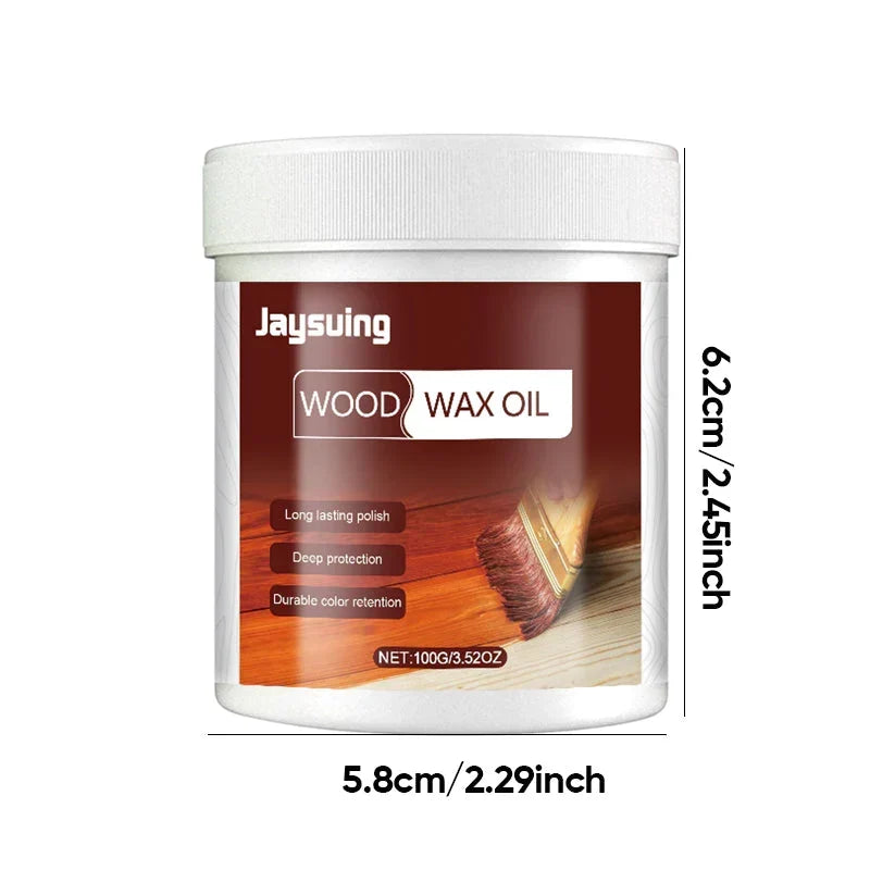 🪵 50% korting! Houtonderhoudspasta – bijenwas, lijnzaadolie & carnaubawas. Reinigt, verzorgt & herstelt glans. Inclusief borstel – 100 g! ✨🪑