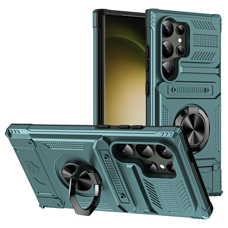 📱 50% korting! Samsung telefoonhoesje – ingebouwde kaarthouder, draaibare ringstandaard & magnetisch. TPU/PC bescherming. Voor S23/S24/S25 – 6 kleuren! ✨🔒
