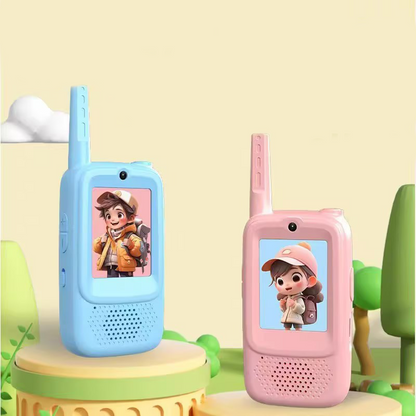 📱 50% korting! Oplaadbare walkietalkies voor kinderen – videobellen, 150-500 m bereik, 4 stemeffecten & automatische koppeling. 2 stuks, Type-C! ✨🎮