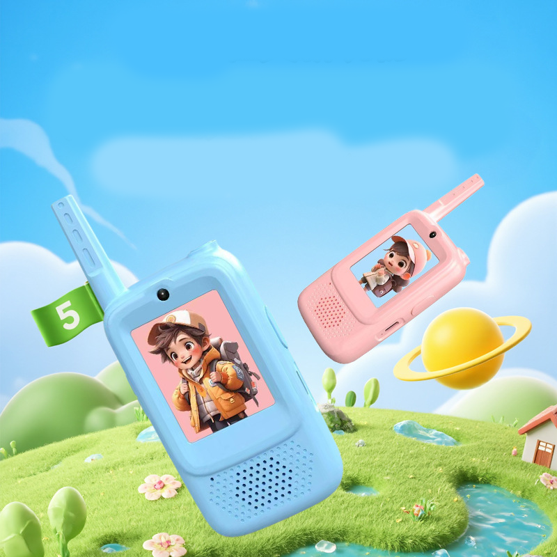 📱 50% korting! Oplaadbare walkietalkies voor kinderen – videobellen, 150-500 m bereik, 4 stemeffecten & automatische koppeling. 2 stuks, Type-C! ✨🎮
