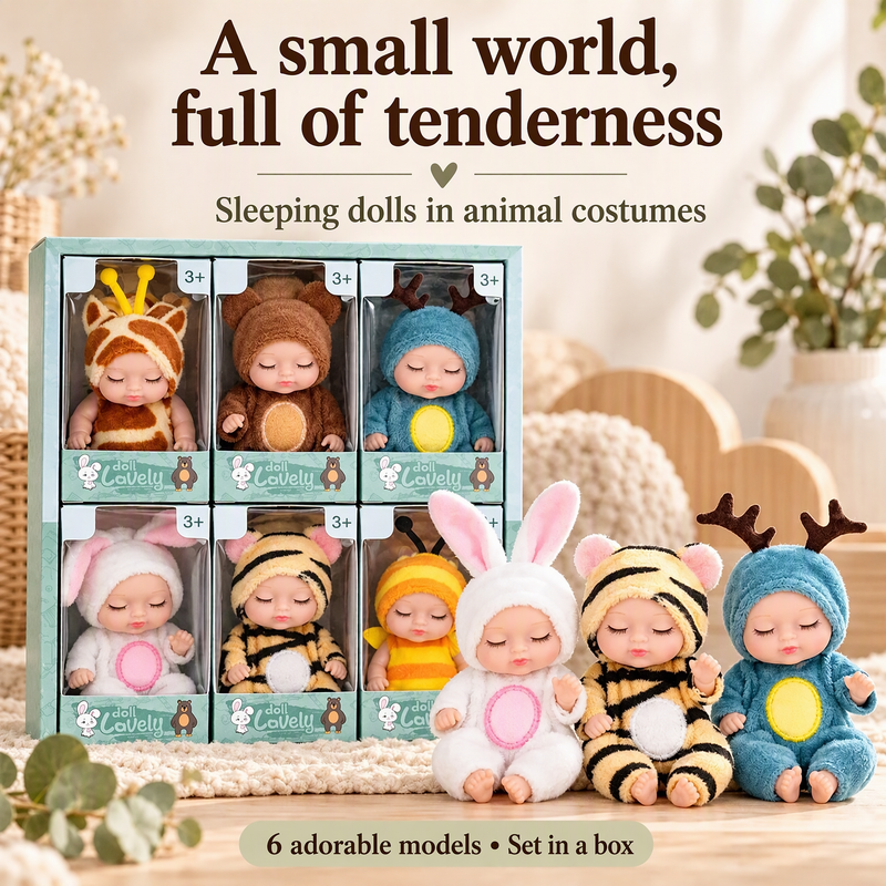 🧸 50% korting! Mini reborn baby doll – realistisch slapend gezichtje, cadeauklare verpakking & compact formaat. 6 dierenstijlen – perfect voor verzamelaars & cadeau! ✨🎁