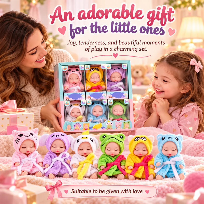 🧸 50% korting! Mini reborn baby doll – realistisch slapend gezichtje, cadeauklare verpakking & compact formaat. 6 dierenstijlen – perfect voor verzamelaars & cadeau! ✨🎁