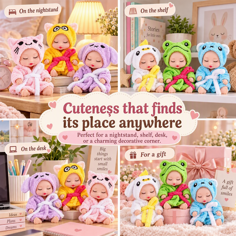 🧸 50% korting! Mini reborn baby doll – realistisch slapend gezichtje, cadeauklare verpakking & compact formaat. 6 dierenstijlen – perfect voor verzamelaars & cadeau! ✨🎁