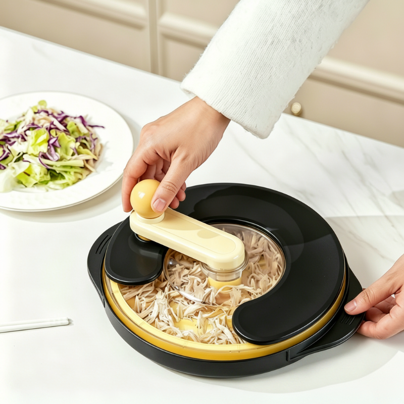 🍗 50% korting! Handmatige vleesversnipperaar – draai het deksel & trek gaar vlees uit elkaar. Transparant deksel, uitneembare bak & demonteerbaar. 5 kleuren! ✨🔧
