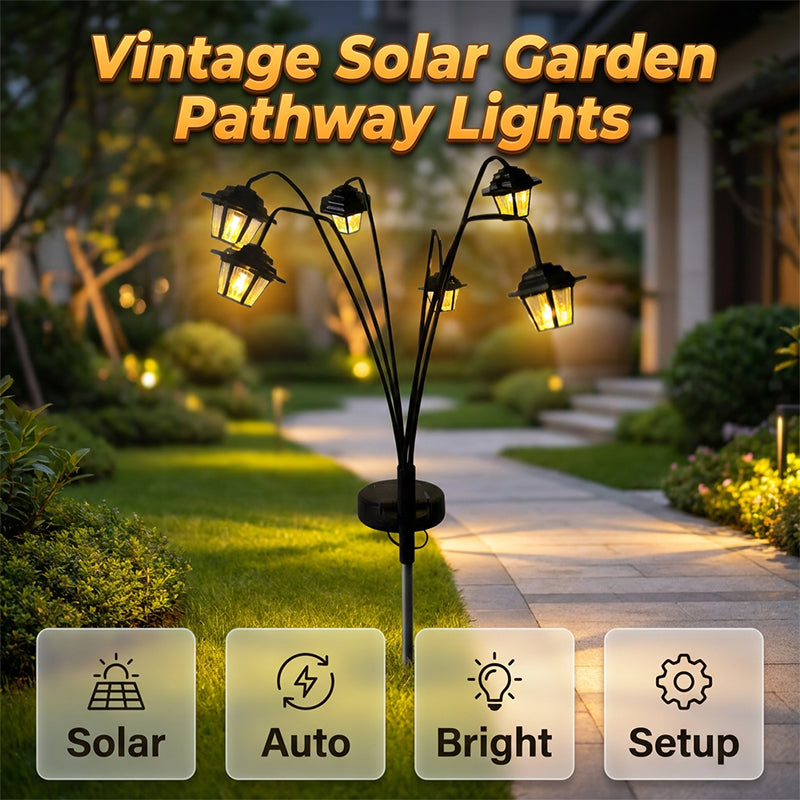 🌞 50% korting! Vintage solar tuinlamp – automatisch aan/uit bij schemer, IP65 waterdicht & efficiënt zonnepaneel. Verlicht paden & bloembedden het hele jaar! ✨🏡