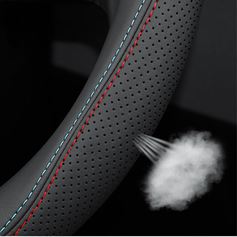 🚗 50% korting! Ultra-dunne stuurwielhoes – 2 mm PU-leer, ademend geperforeerd & antislip binnenvoering. Comfort & controle het hele jaar door – 38 cm! ✨