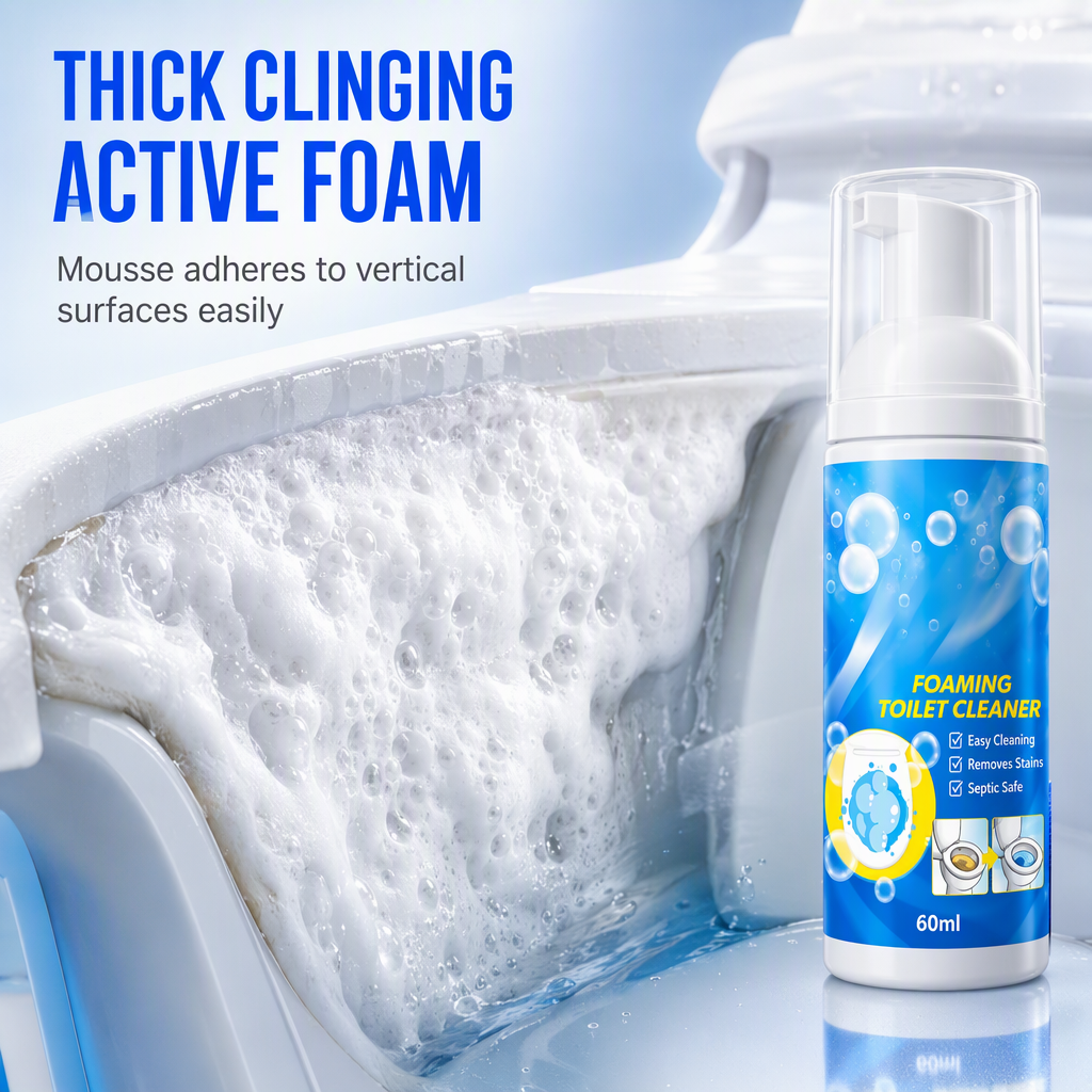 🚽50% korting ! Toiletpot reinigingsmousse – hechtend schuim, gerichte sproeikop & bereikt onder de rand. Voor keramische oppervlakken – 60 ml! ✨🧼