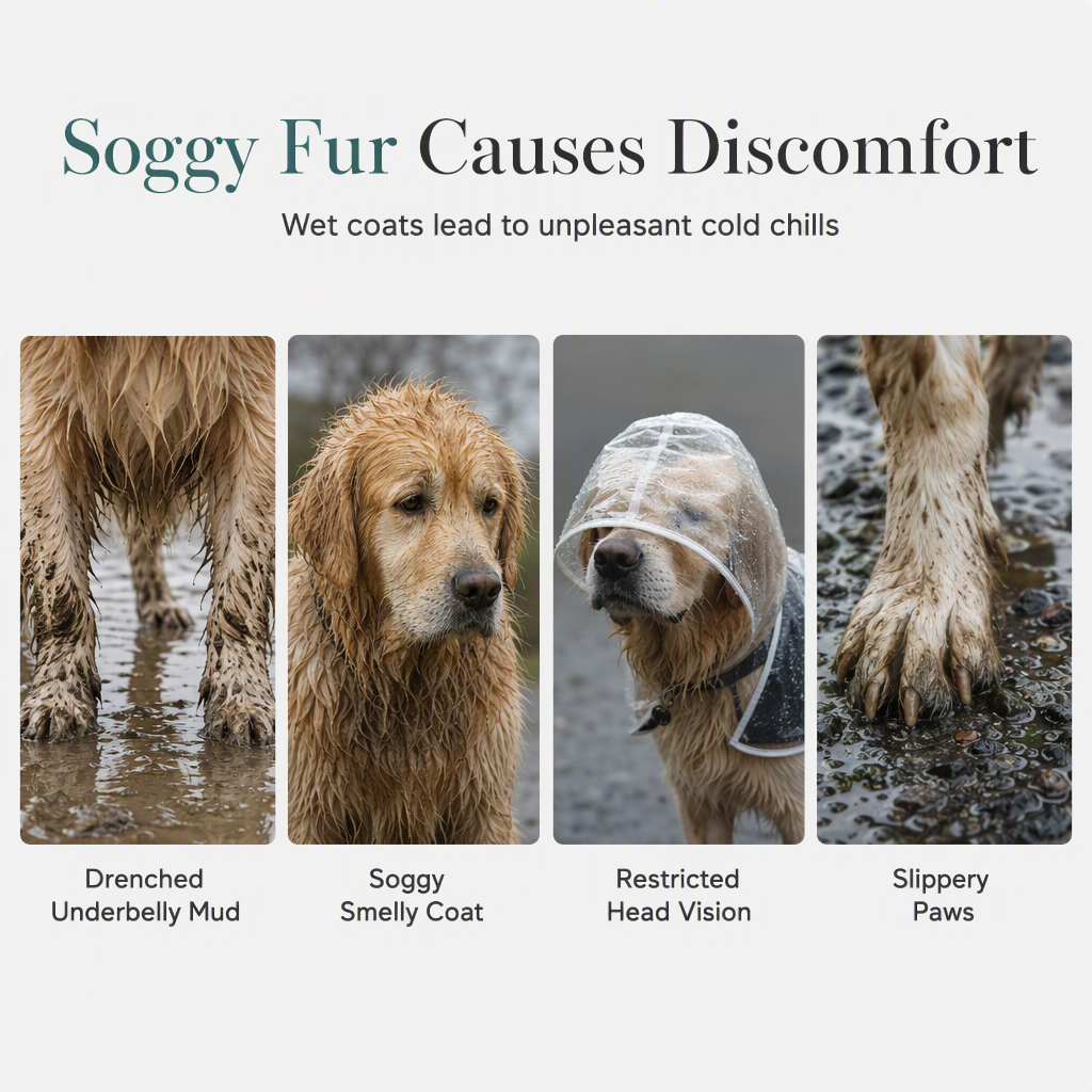 🐕 50% korting! Transparante waterdichte regenjas voor honden – kristalhelder zicht, PU-bescherming tegen storm & verstelbare buikband. Voor grote rassen! ✨🌧️
