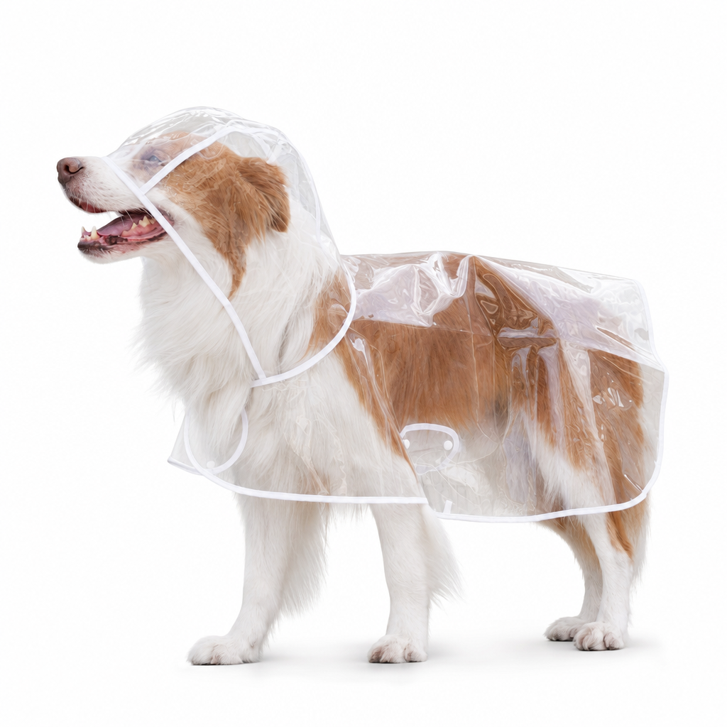 🐕 50% korting! Transparante waterdichte regenjas voor honden – kristalhelder zicht, PU-bescherming tegen storm & verstelbare buikband. Voor grote rassen! ✨🌧️