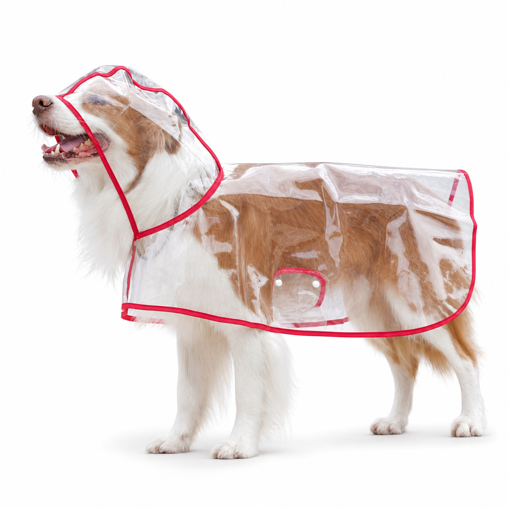 🐕 50% korting! Transparante waterdichte regenjas voor honden – kristalhelder zicht, PU-bescherming tegen storm & verstelbare buikband. Voor grote rassen! ✨🌧️